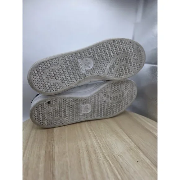 Adidas Stan Smith Men's Size 9.5 Athletic Shoes White Blue Casual Sneakers EUC - Picture 7 of 8